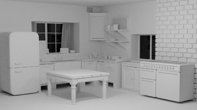 beautiful kitchen 3D Model .c4d .max .obj .3ds .fbx .stl .blend 
