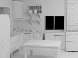 beautiful kitchen 3D Model