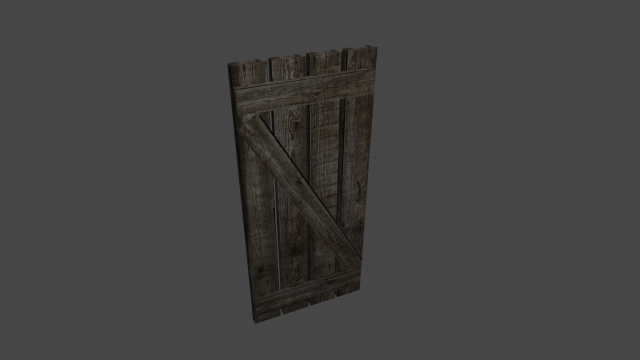 wooden old door Model 3D .c4d .max .obj .3ds .fbx .stl .blend 