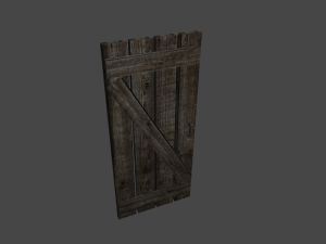 wooden old door 3Dモデル