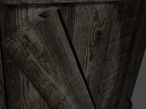 wooden old door Model 3D