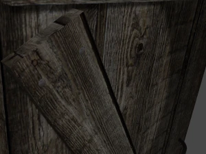 wooden old door 3D Model