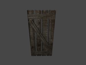 wooden old door Model 3D