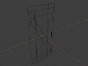 wooden old door 3D Model