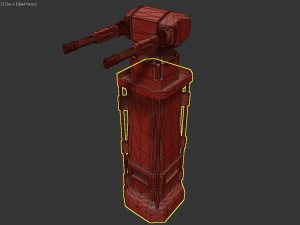 dca antiaircraft tower or space tower 3D Модель