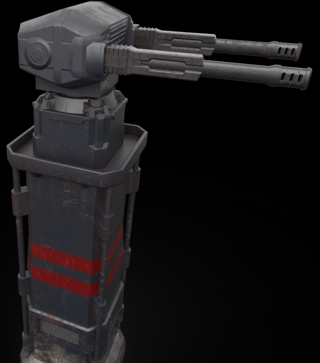 dca antiaircraft tower or space tower 3D Модель .c4d .max .obj .3ds .fbx .stl .blend 