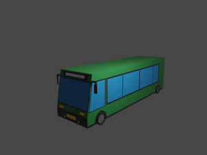 lowpoly bus Model 3D
