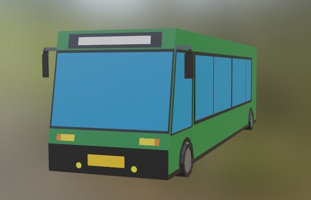 lowpoly bus Model 3D .c4d .max .obj .3ds .fbx .stl .blend 