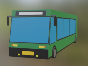 lowpoly bus Modelo 3D