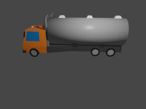 Lowpoly-LKW 3D Modell