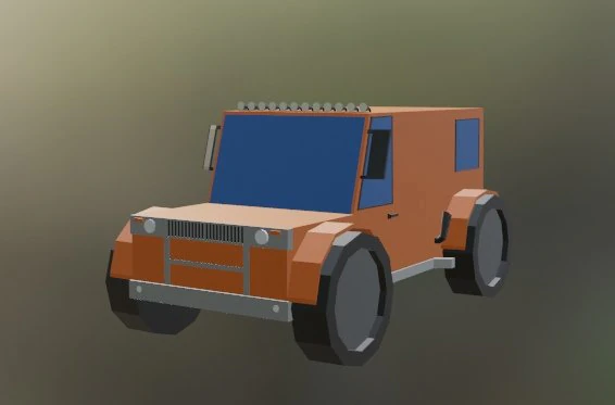 lowpoly jeep 3D Model .c4d .max .obj .3ds .fbx .stl .blend 