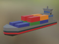 lowpoly cargo ship 3D Models