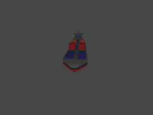 lowpoly cargo ship 3D Model