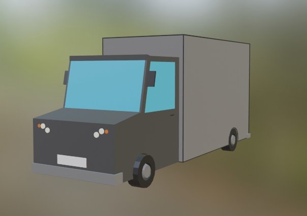 lowpoly cargo vehicle Modelo 3D .c4d .max .obj .3ds .fbx .stl .blend 