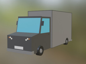 lowpoly cargo vehicle Model 3D