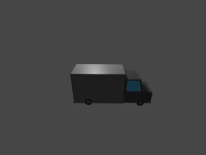 kendaraan kargo lowpoly Model 3D