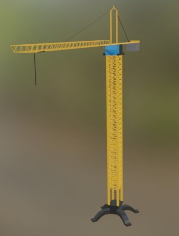 lowpoly crane Modelo 3D .c4d .max .obj .3ds .fbx .stl .blend 