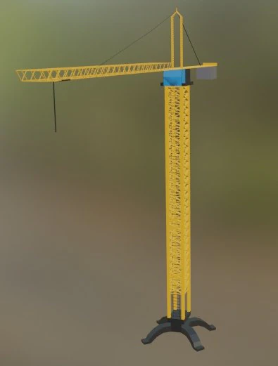 lowpoly crane 3D Model .c4d .max .obj .3ds .fbx .stl .blend 