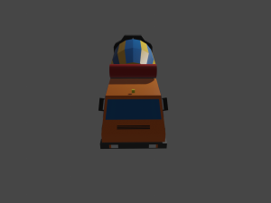 lowpoly concrete mixer 3D Model