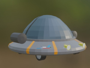 lowpoly ricks and mortys space cruiser 3D-Modell