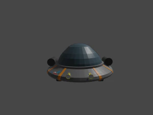 lowpoly ricks and mortys space cruiser 3D Model
