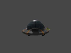 lowpoly ricks and mortys space cruiser 3D Model