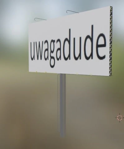 광고 게시판 3D 모델 .c4d .max .obj .3ds .fbx .stl .blend 