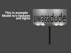 광고 게시판 3D 모델