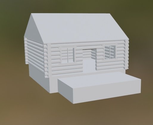 izba Modello 3D .c4d .max .obj .3ds .fbx .stl .blend 