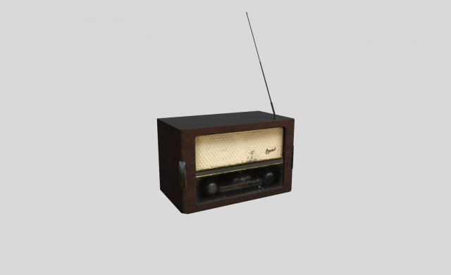 retro radio 3d 3Dモデル .c4d .max .obj .3ds .fbx .stl .blend 