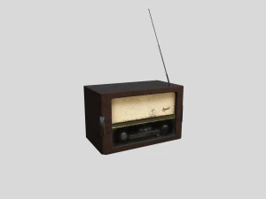radio retr&ograve; 3d Modello 3D