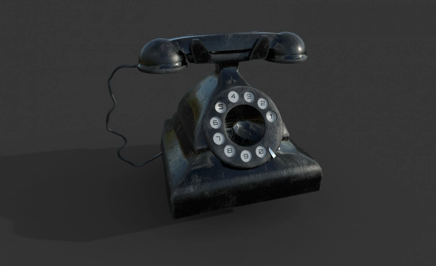telefone antigo Modelo 3D .c4d .max .obj .3ds .fbx .stl .blend 