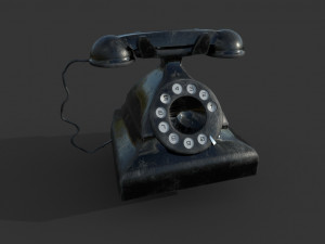 old telephone Modelo 3D
