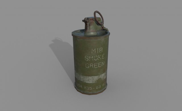 m18 smoke grenade 3D 모델 .c4d .max .obj .3ds .fbx .stl .blend 
