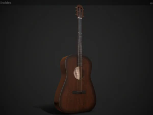 ध्वनिक गिटार 3D मॉडल