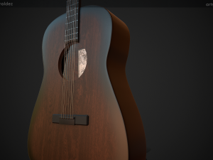 acoustic guitar 3D 模型