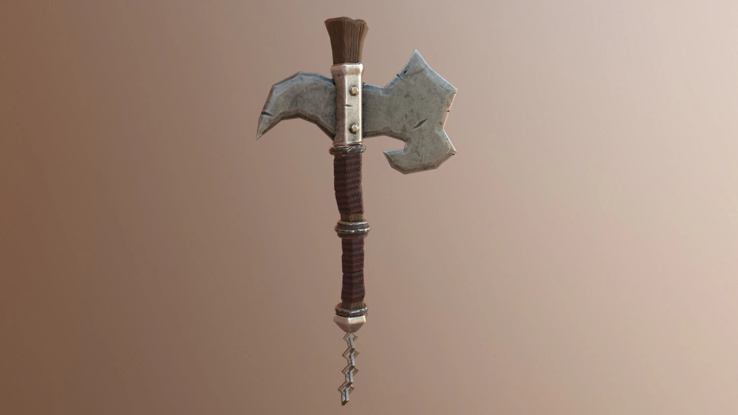 stylized medieval axe 3D Model .c4d .max .obj .3ds .fbx .stl .blend 