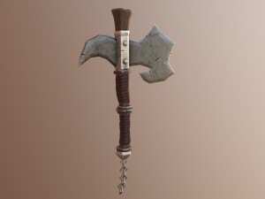 stylized medieval axe Modelo 3D