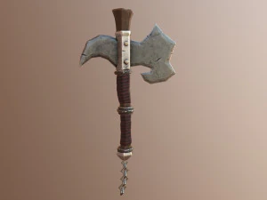 stilisierte mittelalterliche Axt 3D Modell