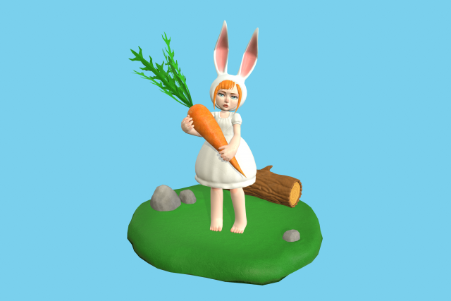 Bunny girl Modèle 3D .c4d .max .obj .3ds .fbx .stl .blend 