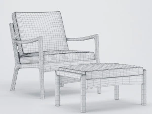 senator pouf easy chair 3D Model