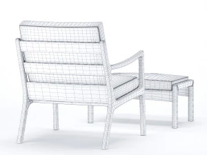 senator pouf easy chair 3D Model