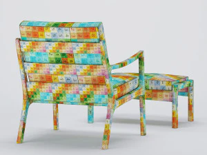 senator pouf easy chair 3D Model