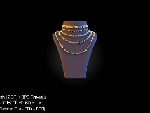 101 IMM Chain Curve Brushes For ZBrush - Vol01 3D Model