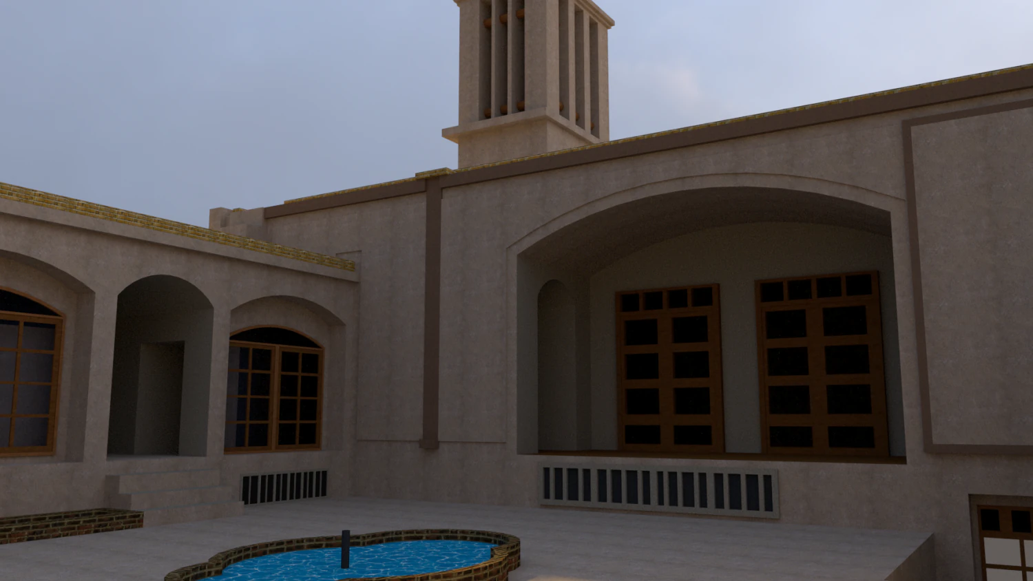 Persian old city area 3D Model .c4d .max .obj .3ds .fbx .stl .blend