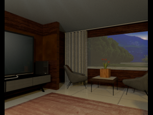 Modern apartment plan house with accessories 3D Модель