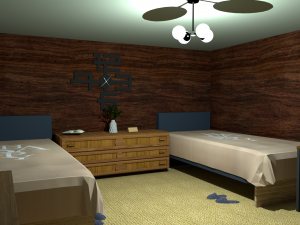 Modern apartment plan house with accessories 3D Модель