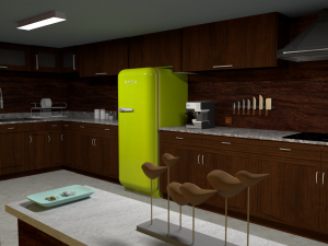 Modern apartment plan house with accessories 3D Модель
