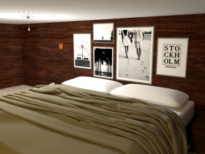 Modern apartment plan house with accessories 3D Модель