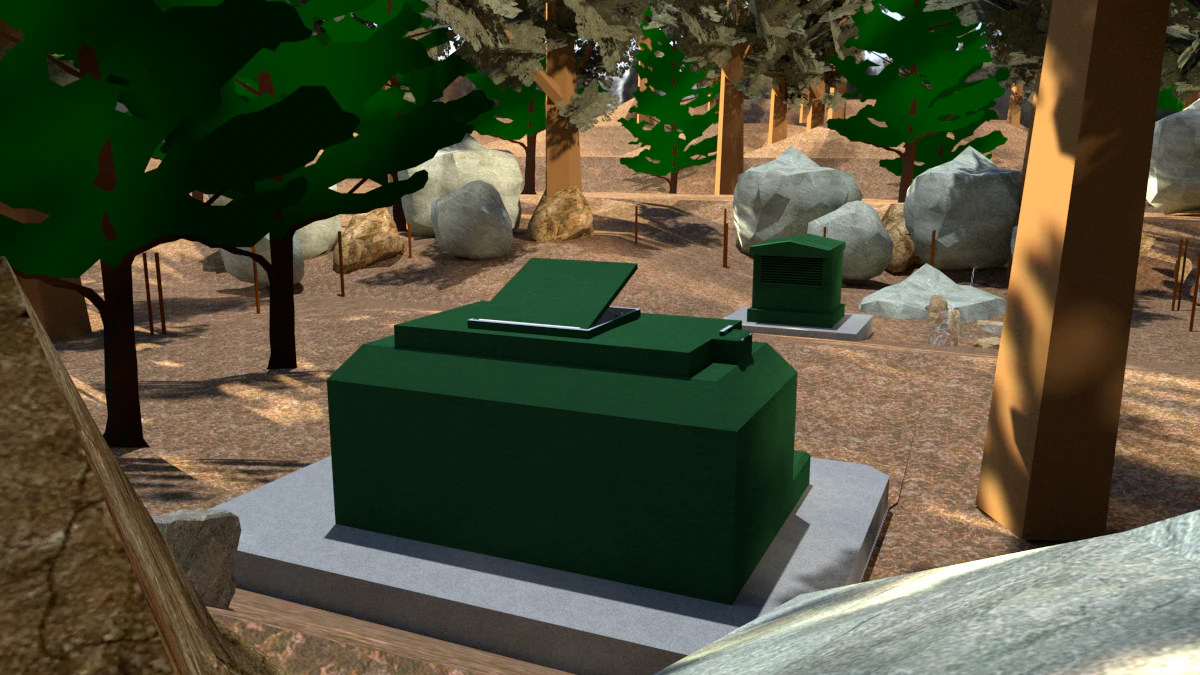 Military bunker 3d low-poly 3D Model .c4d .max .obj .3ds .fbx .stl .blend 